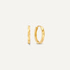 Hammered Huggie Hoops (12 mm)