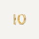 Cubic Zirconia Stacked Huggie Hoops (12 mm)