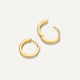Cubic Zirconia Stacked Huggie Hoops (12 mm)