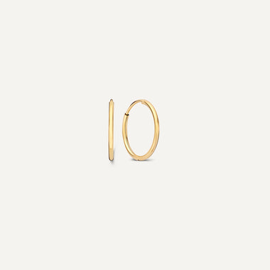 585er Gold Endless Hoops (14 mm) - 1
