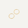 585er Gold Endless Hoops (14 mm) - 5