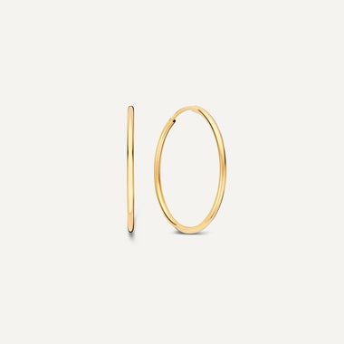 585er Gold Endless Hoops (25 mm) - 1