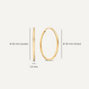 585er Gold Endless Hoops (25 mm) - 4