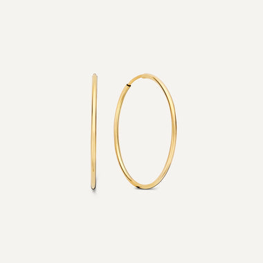 585er Gold Endless Hoops (30 mm) - 1