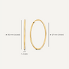 585er Gold Endless Hoops (30 mm) - 5