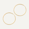 585er Gold Endless Hoops (35 mm) - 4