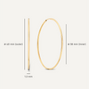 585er Gold Endless Hoops (40 mm) - 6