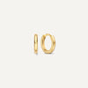 14 Karat Gold Round Edge Small Huggie Hoops (10 mm) - 1
