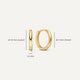 Round Edge Huggie Hoops (12 mm)