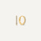 Chaton Set Cubic Zirconia Small Huggie Hoops (10.8 mm)