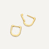 14 Karat Gold Pavé Cubic Zirconia Huggie U Hoops (12mm) - 5