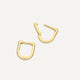 Pavé Cubic Zirconia Huggie U Hoops (12mm)