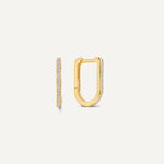 Créoles U Pavé Zircon Petit (15mm)