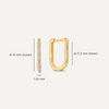 14 Karat Gold Pavé Cubic Zirconia Small U Hoops (15mm) - 6