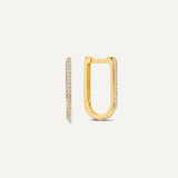 Pavé Zirkonia Medium U Hoops (18mm)