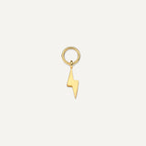 Lightning Bolt Hoop Charm