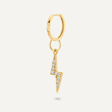 14 Karat Gold Pavé Zirconia Hoop Charms Set - 8