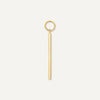14 Karat Gold Bar Hoop Charm - 1