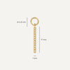 14 Karat Gold Pavé Cubic Zirconia Bar Hoop Charm - 7