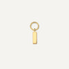 14 Karat Gold Bold Bar Hoop Charm - 1
