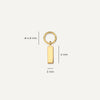 14 Karat Gold Bold Bar Hoop Charm - 8