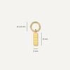 14 Karat Gold Bold Diamond Cut Bar Hoop Charm - 8