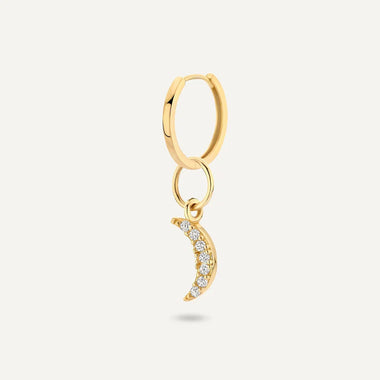 14 Karat Gold Pavé Zirconia Hoop Charms Set - 10