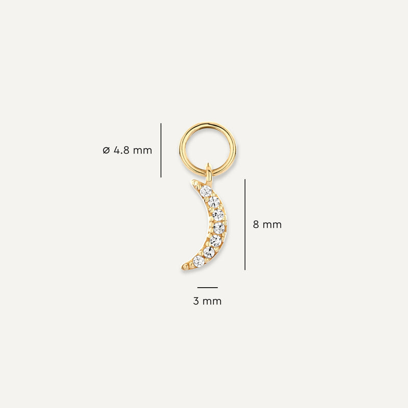 Pavé Zirkonia Oorbel Bedels Set