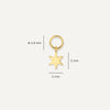 14 Karat Gold Star Hoop Charm - 8