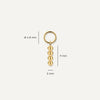 14 Karat Gold Beaded Hoop Charm - 9