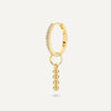14 Karat Gold Beaded Hoop Charm - 6