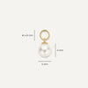 14 Karat Gold Pearl Hoop Charm - 10