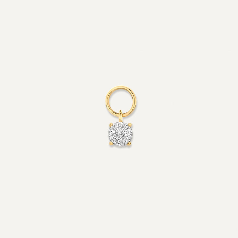 Round Cut Zirkonia Oorbel Bedel