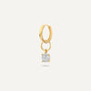 14 Karaat Goud Round Cut Zirkonia Oorbel Bedel - 6