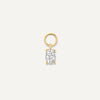 Oval Cut Cubic Zirconia Hoop Charm