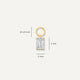 Emerald Cut Zirkonia Oorbel Bedel