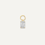 Charm para Aro con Circonita Talla Esmeralda