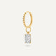 Emerald Cut Zirkonia Oorbel Bedel