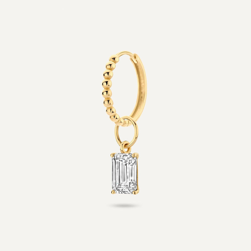 Emerald Cut Zirkonia Oorbel Bedel
