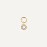Pavé Cubic Zirconia Open Halo Hoop Charm