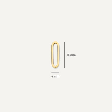 14 Karat Gold Solo Paperclip Hoop Charm - 7