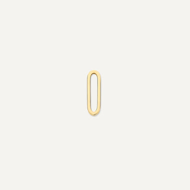 14 Karat Gold Solo Paperclip Hoop Charm - 1