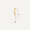 14 Karat Gold Solo Linked Paperclip Hoop Charm - 8
