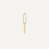 14 Karat Gold Solo Linked Paperclip Hoop Charm - 1