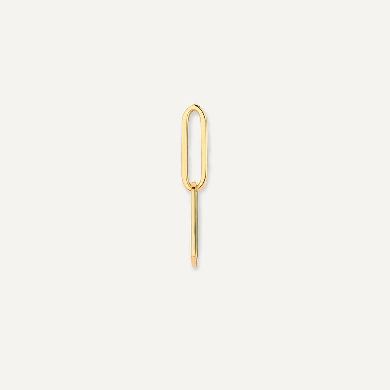 Solo Linked Paperclip Hoop Charm