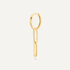 14 Karat Gold Solo Linked Paperclip Hoop Charm - 5
