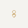 14 Karat Gold Open Heart Hoop Charm - 1