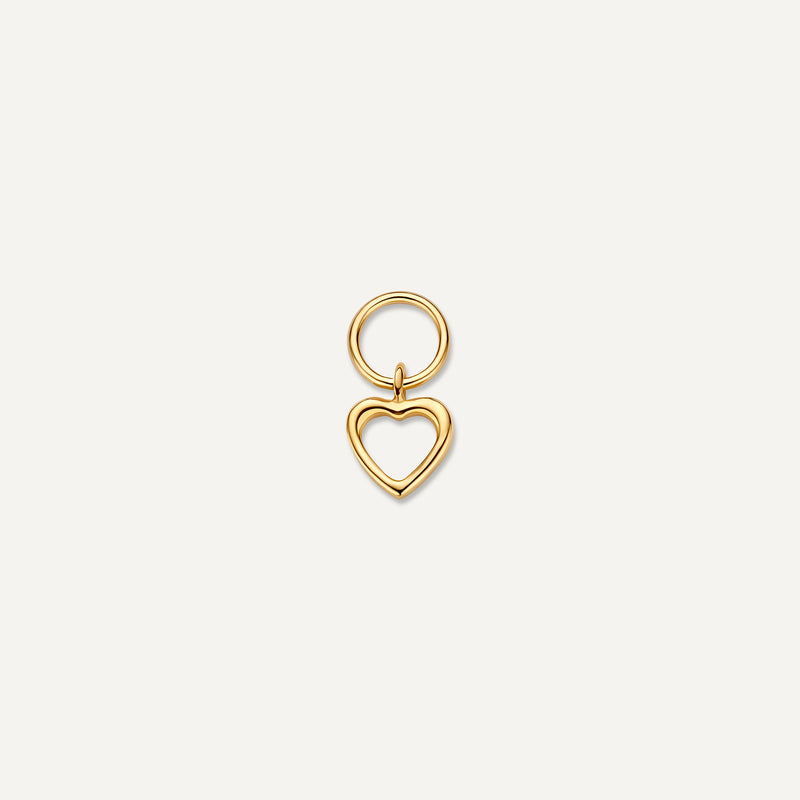 Open Heart Hoop Charm