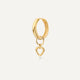 Open Heart Hoop Charm