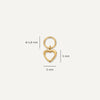 14 Karat Gold Open Heart Hoop Charm - 5